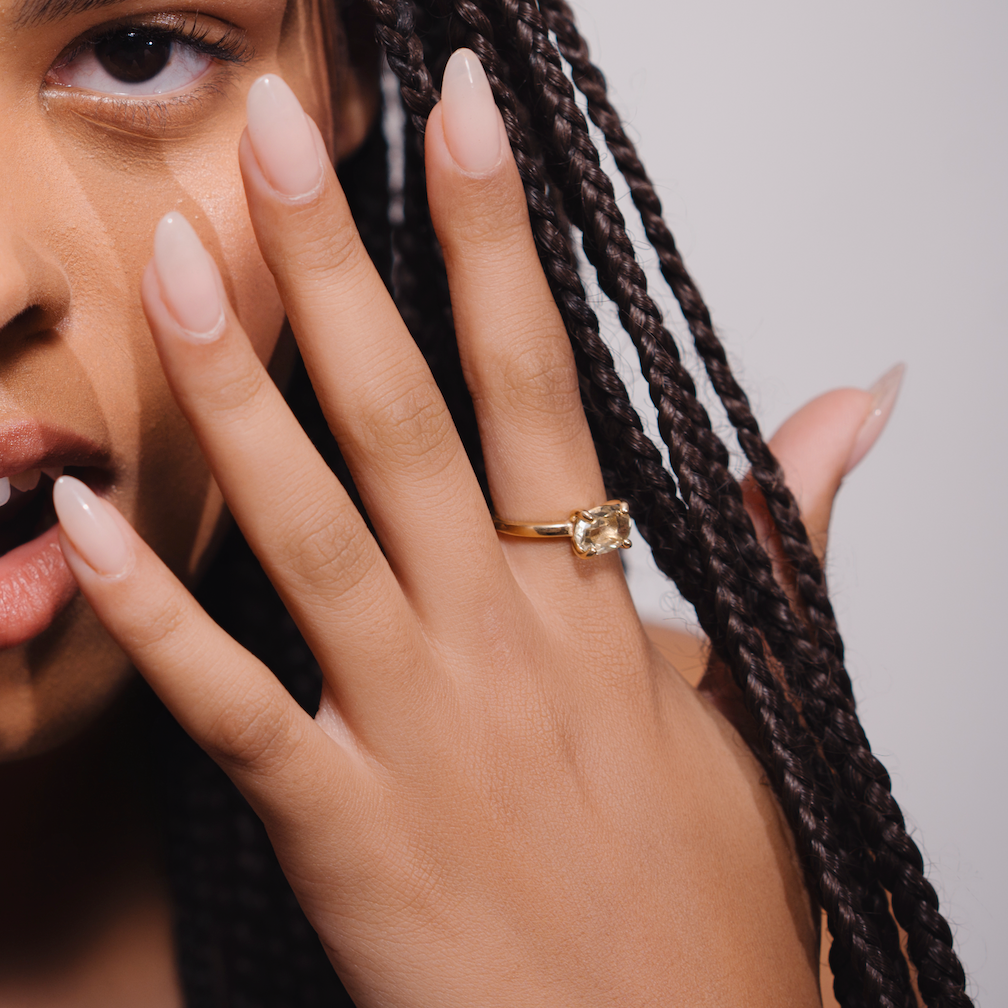 Lemon Quartz Ring