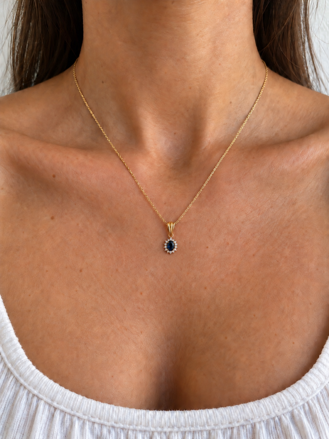 Blue sapphire necklace