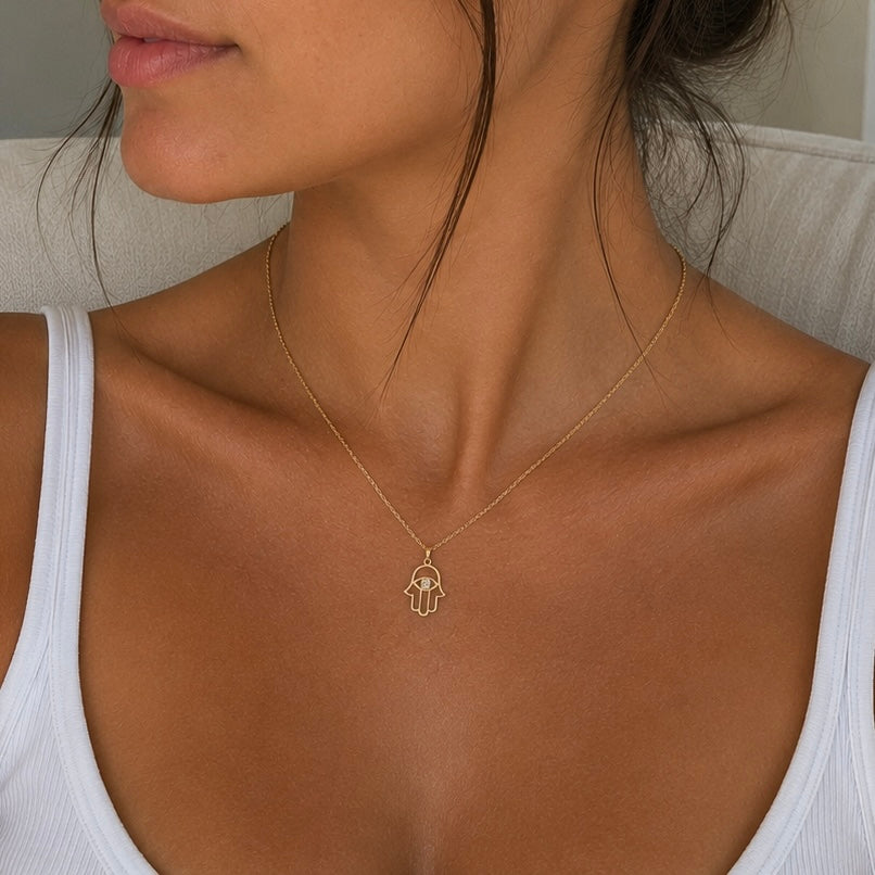 Hamsa necklace