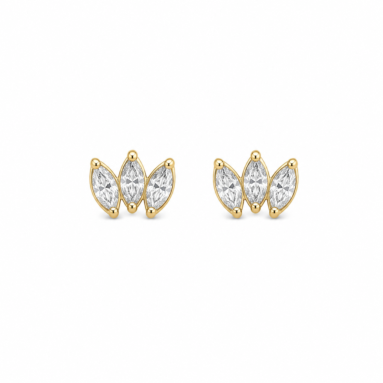 14k flora earrings