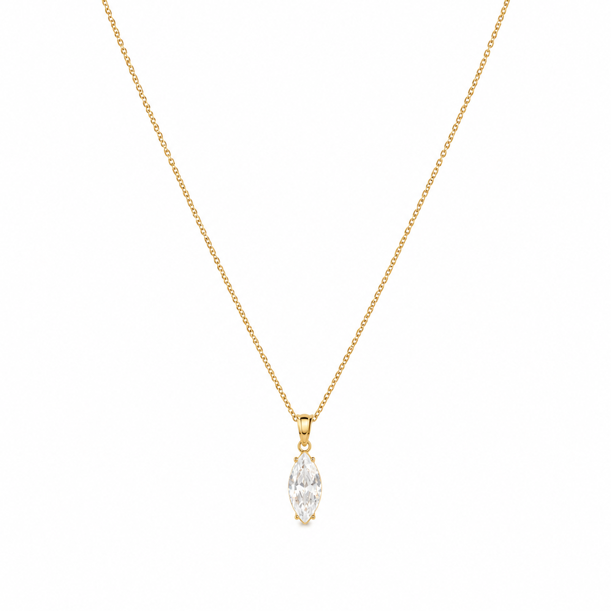 14k marquis necklace