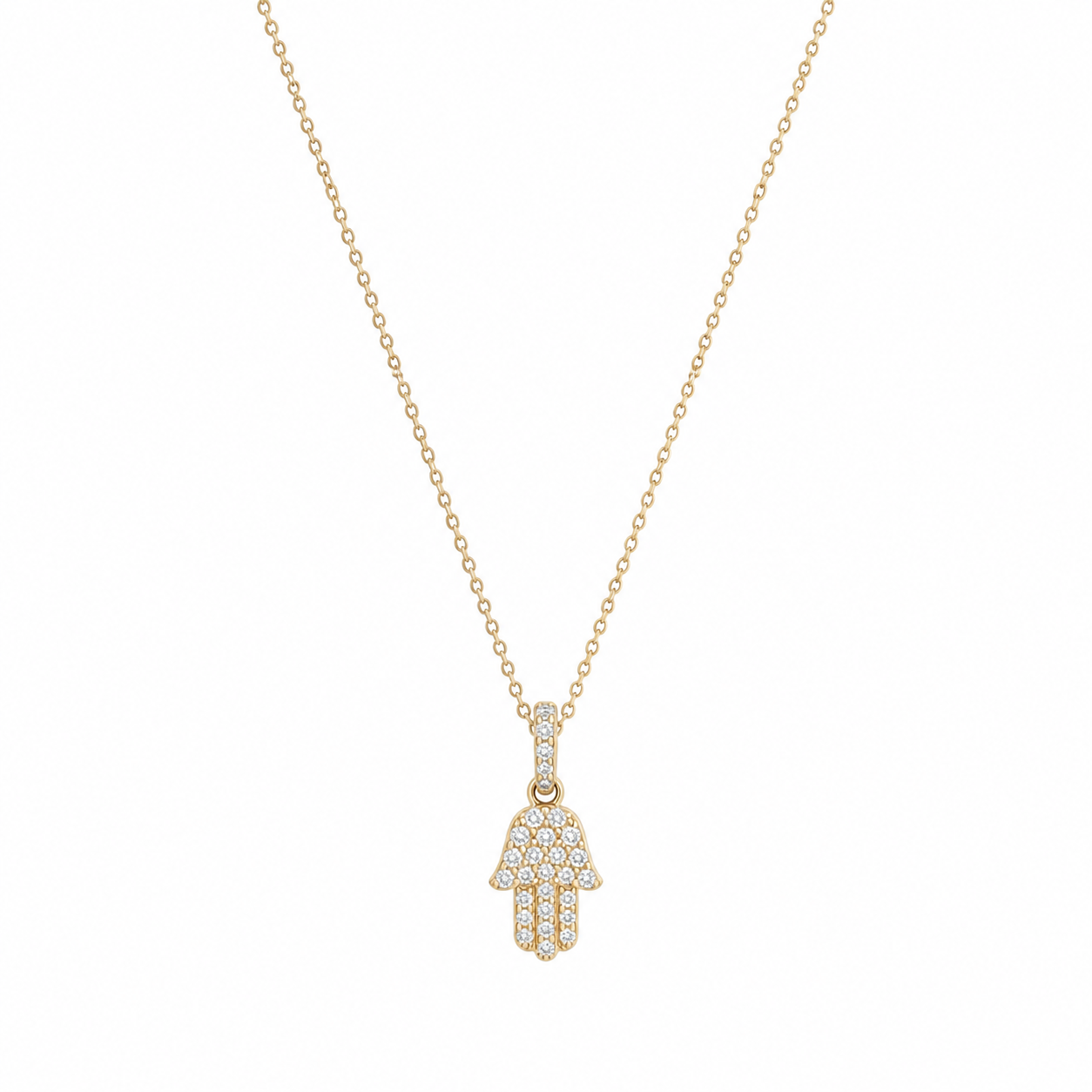 14k hamsa necklace