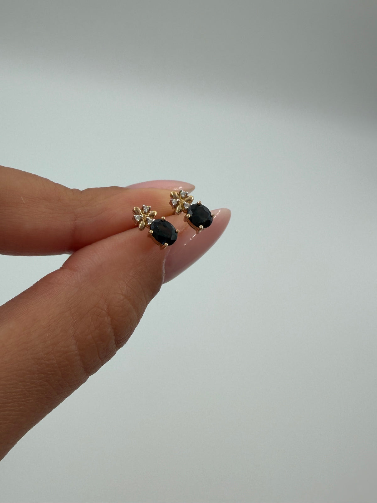 Blue sapphire earrings