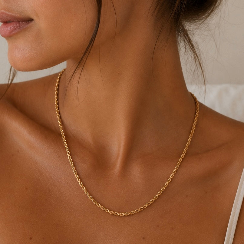 14k rope necklace