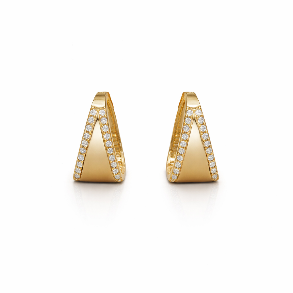 עגילי חישוק מתרחבים 14k