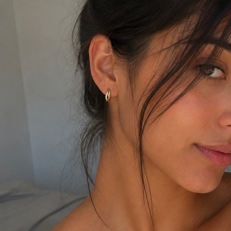 14k odette hoop earrings