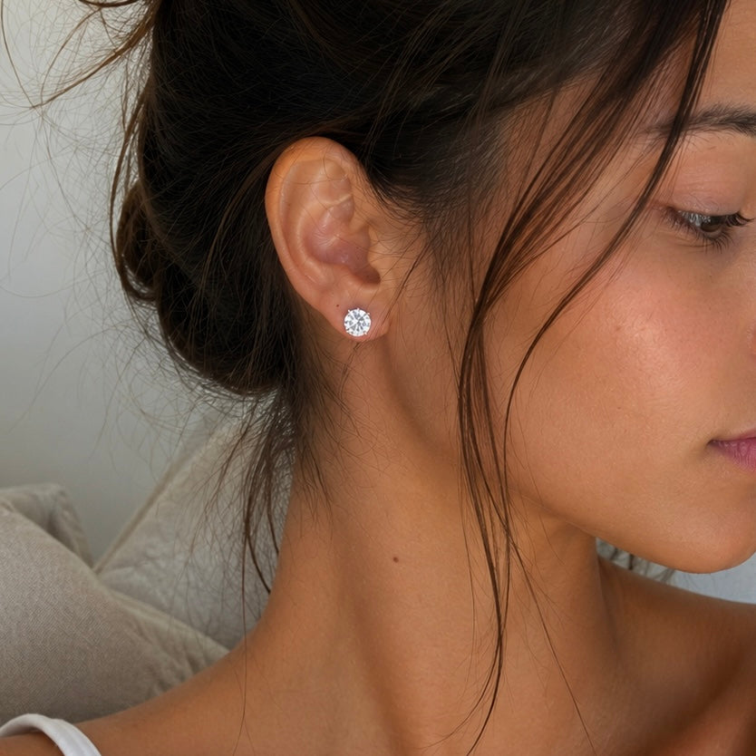 14k gold earrings 8 mm