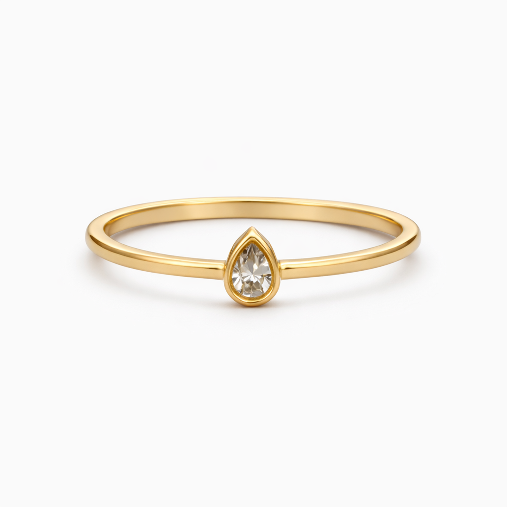 טבעת טיפה 14k