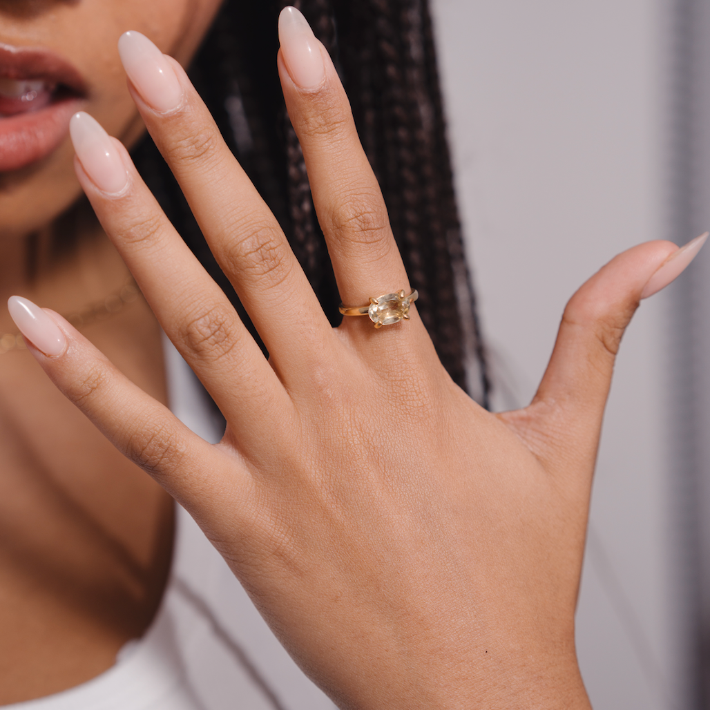 Lemon Quartz Ring
