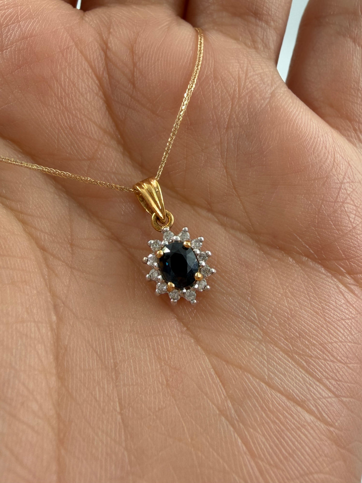 Blue sapphire necklace