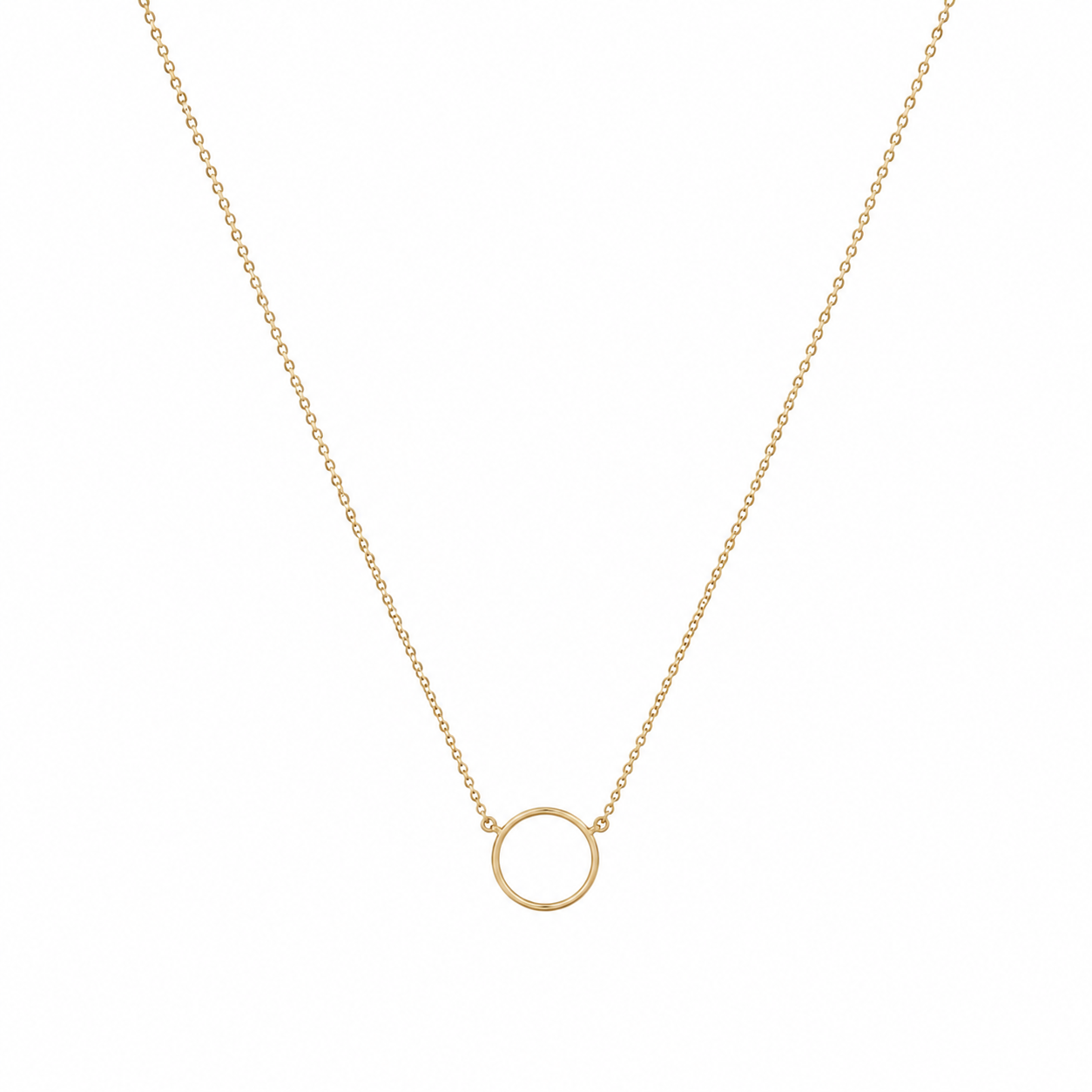 14k circle necklace