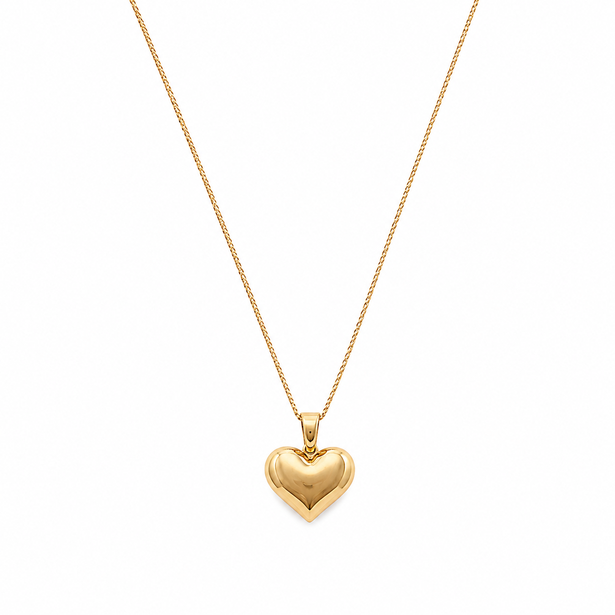 14k full heart necklace