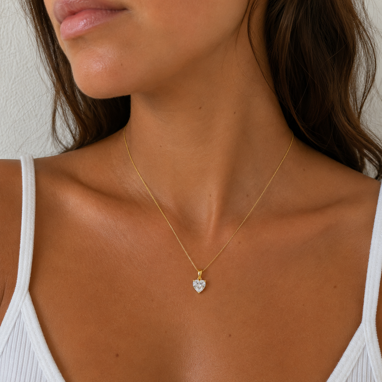 14k heart necklace