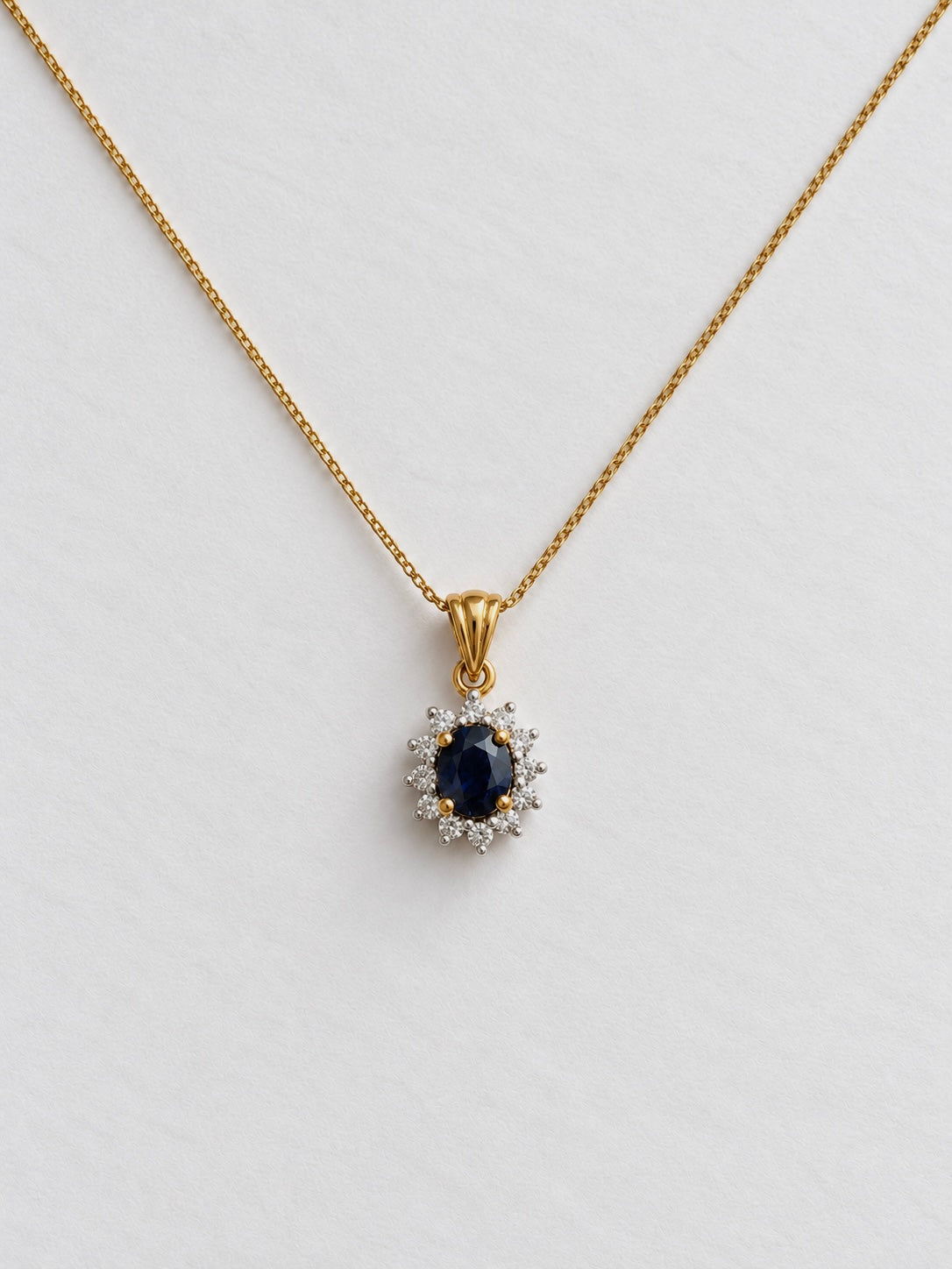 Blue sapphire necklace