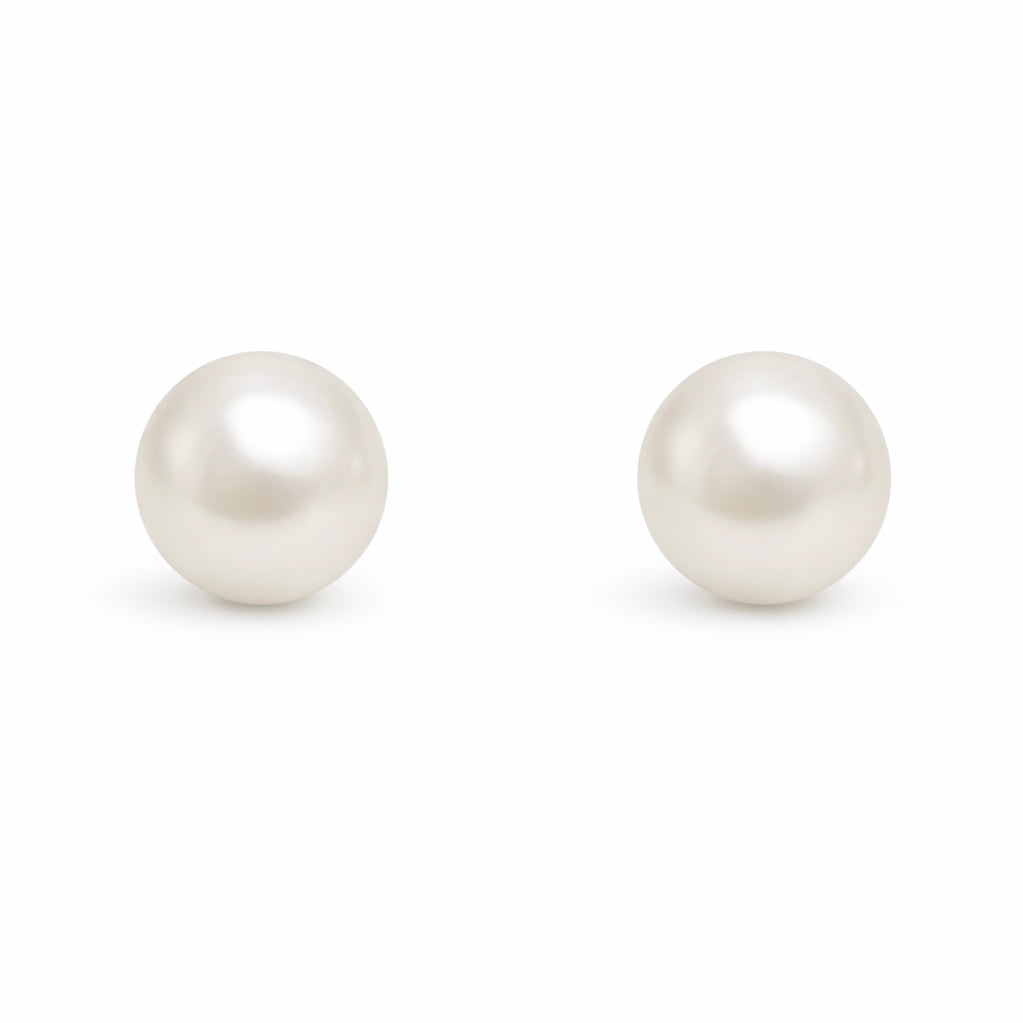 עגילי פנינה 8 ממ 14k