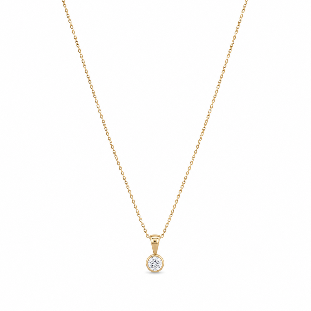 14k bazel Necklace
